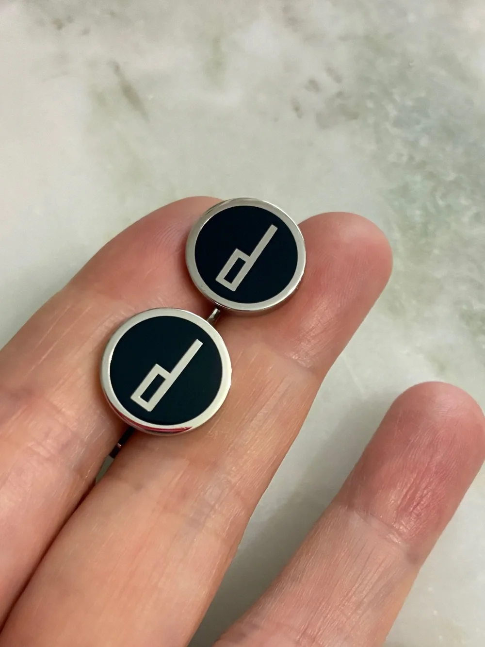 Dunhill Cuff Links + Tie Clip Set Vintage